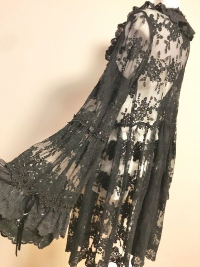画像1: LIEF/Grace Lace Series Overdress ブラック