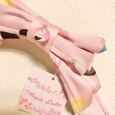画像1: Angelic Pretty/ポルカドットチョコJSK＋バレッタ　ピンク