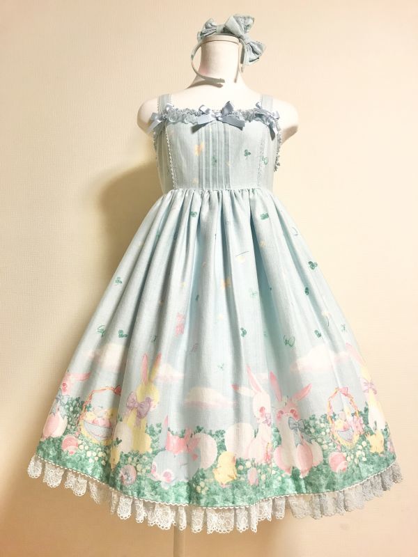 Angelic Pretty/Happy Garden ハイウエストJSK＋カチューシャ SET 