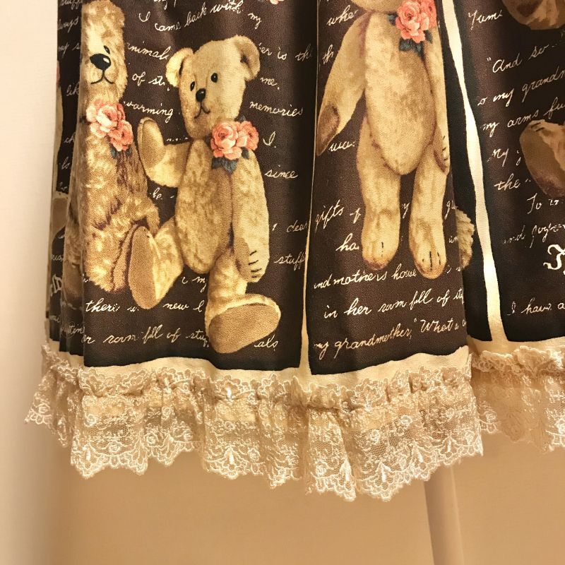 Innocent World/Teddy Bear Story ティアードJSK ブラウン M 107cm -  Usagiyouhinten・うさぎ洋品店