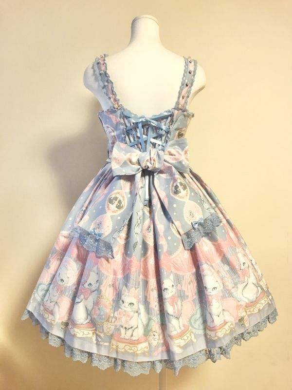 Angelic Pretty/Dolly Cat JSK サックス - Usagiyouhinten・うさぎ洋品店