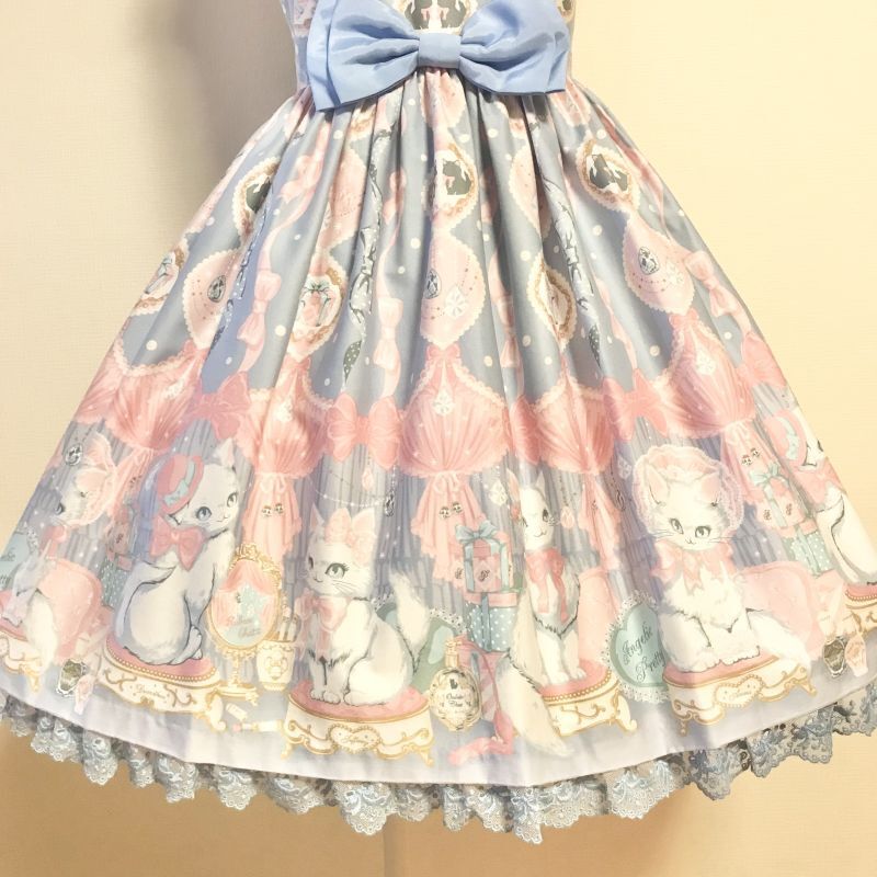 Angelic Pretty/Dolly Cat JSK サックス - Usagiyouhinten・うさぎ洋品店