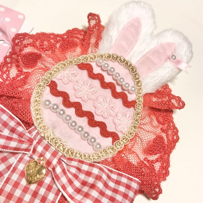 Angelic Pretty/Happiness Bunnyブローチ ピンク×アカ 大宮店