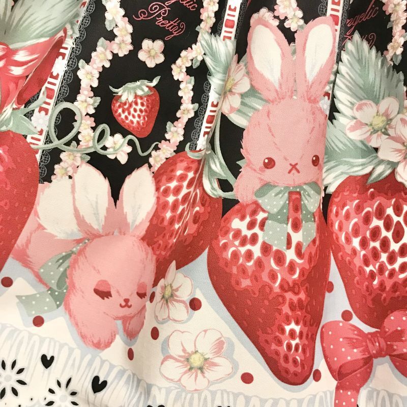 Angelic Pretty/Little bunny strawberry JSK クロ - Usagiyouhinten 