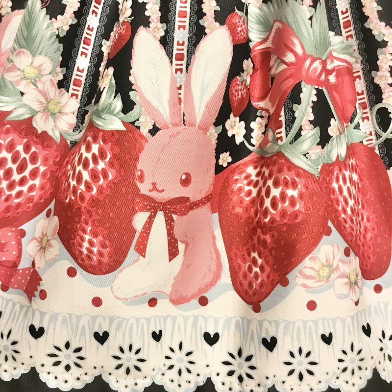 Angelic Pretty/Little bunny strawberry JSK クロ - Usagiyouhinten 
