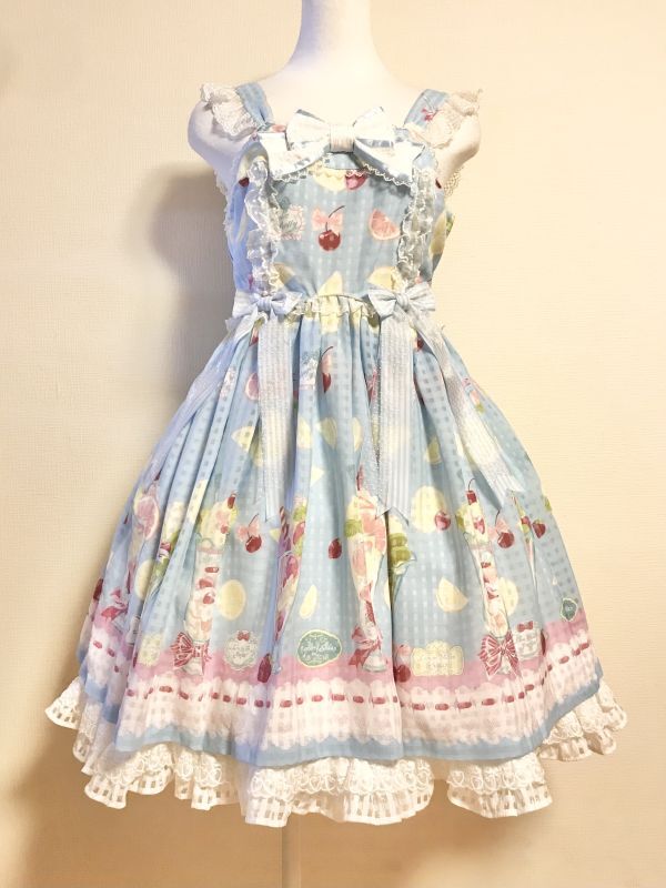 ひざ丈ワンピースAngelic Pretty ドリームドロップJSK サックス　新品