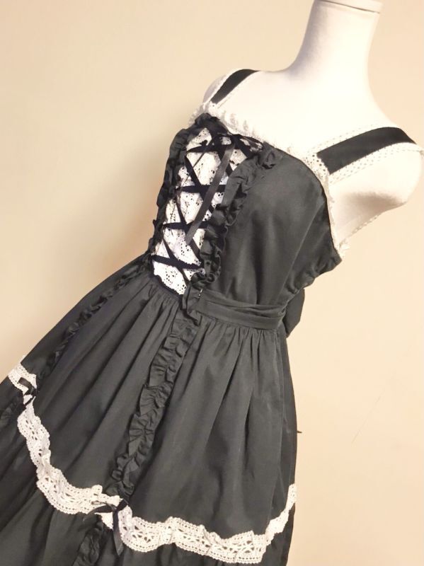 Angelic Pretty/フリルレース重ねJSK クロ - Usagiyouhinten・うさぎ洋品店