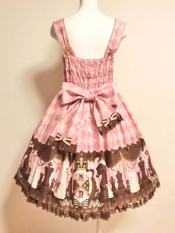 Angelic Pretty/Chess Chocolate ジャボ付JSK ピンク - Usagiyouhinten ...