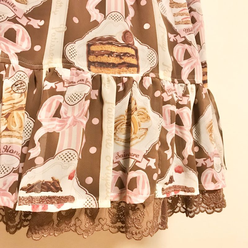 Angelic Pretty/Petit PatisserieティアードJSK ブラウン