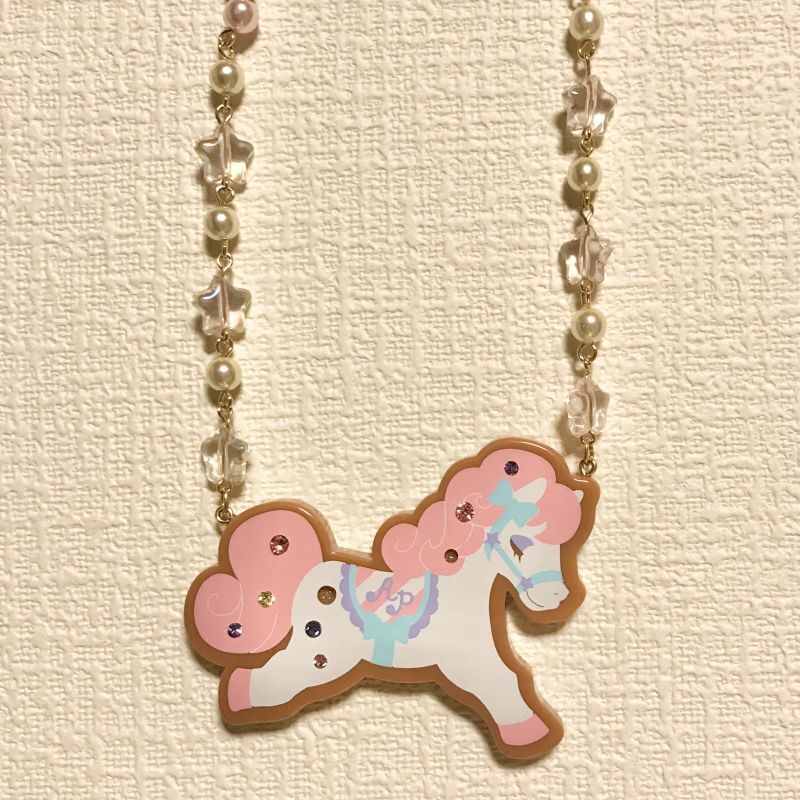 Angelic Pretty/Decoration ponyネックレス ピンク - Usagiyouhinten 
