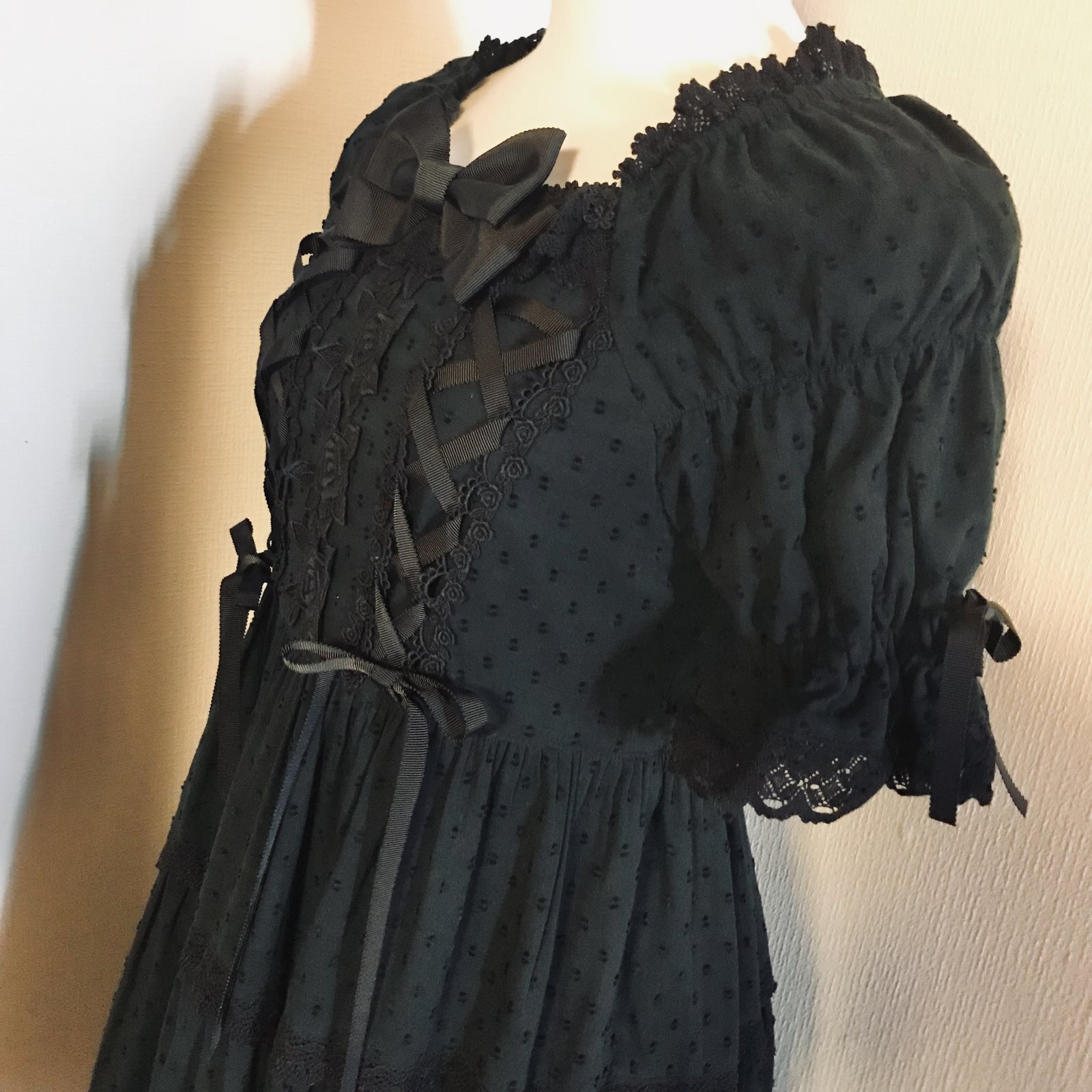 デザートワンピース黒x黒