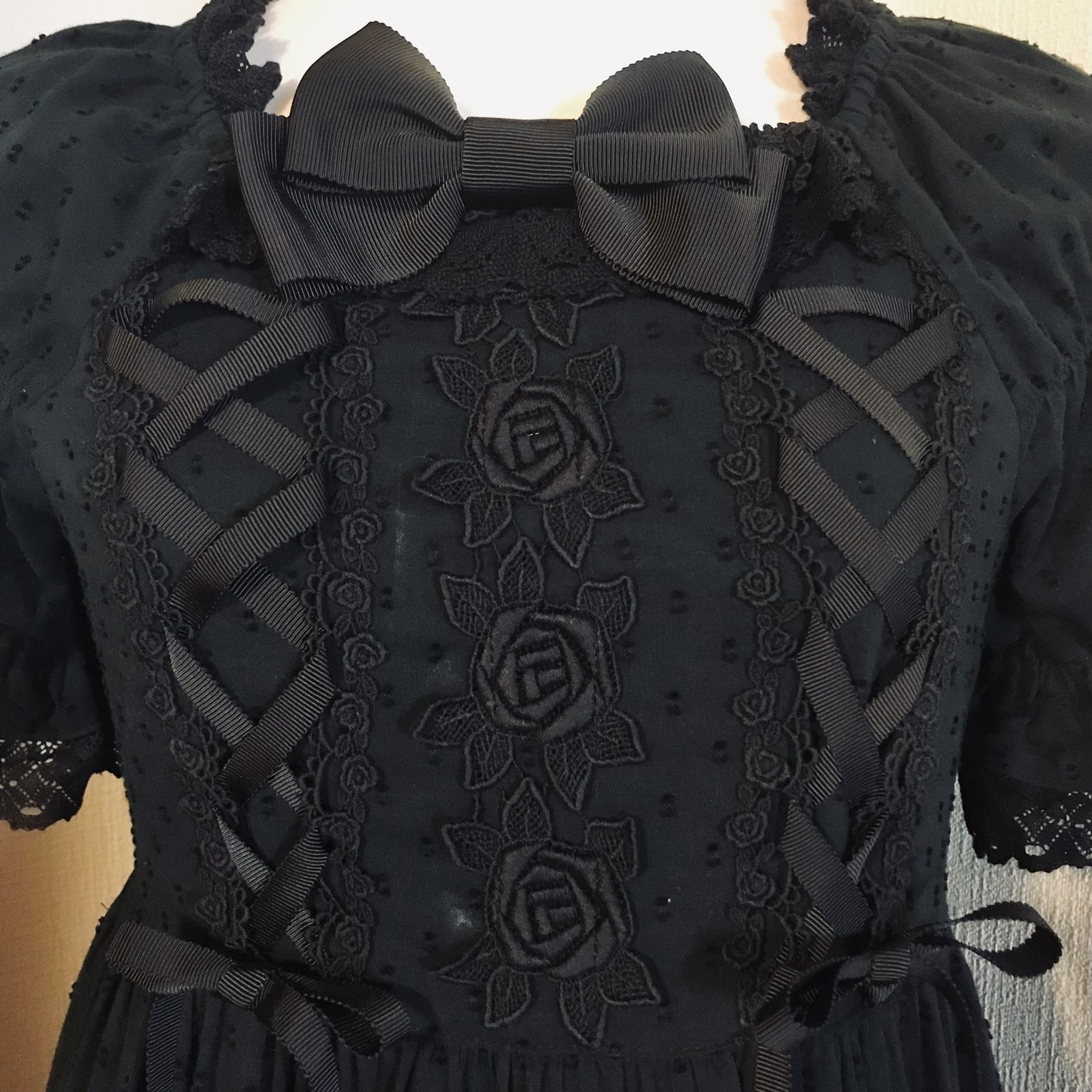 デザートワンピース黒x黒